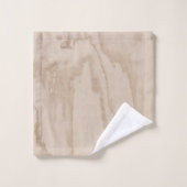 Monogramme Rustique Texture de bois Élégant Script (Gant de toilette)