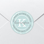 Monogramme rustique vintage | Étiquette de adresse<br><div class="desc">Cette étiquette d'adresse de retour ronde comporte un cadre rond rustique, un monogramme à une lettre, un nom de famille en script et un texte en demi-cercle en haut et en bas. L'ensemble est très élégant et classique. Les étiquettes d'adresse de retour ajoutent une touche de sophistication à toute enveloppe,...</div>