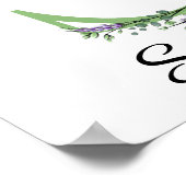 Monogramme S Lavender Eucalyptus nursery Poster (Coin)