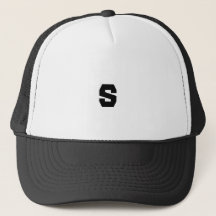 Monogramme S personnalisé Casquette élégant en bla