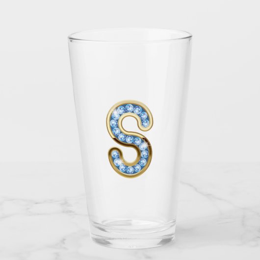 Monogramme S - Verre de 16 oz (Devant)