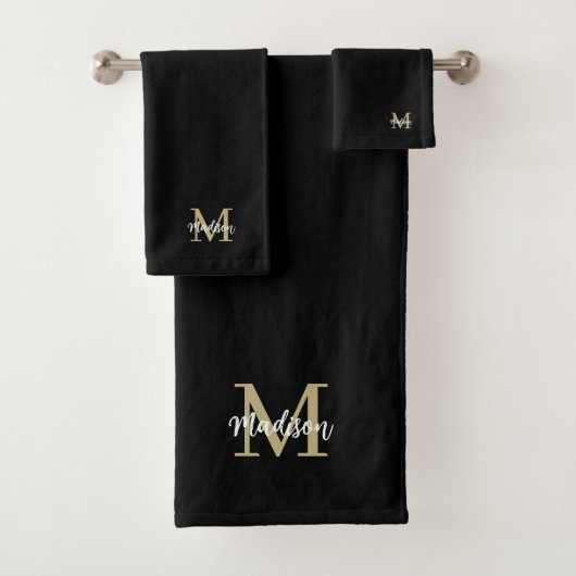 Monogramme Sable noir moderne (En situation)