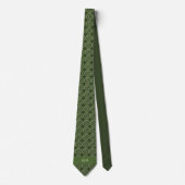 Monogramme Sage Cercles verts cravate (Devant)