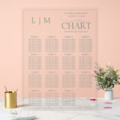 Monogramme Sage Vert Mariage moderne Tableau de si (Mariage)