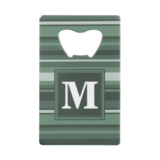 Monogramme sauge bandes vertes (Devant)