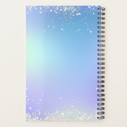 Monogramme Script arc-en-ciel Parties scintillant  (Dos)