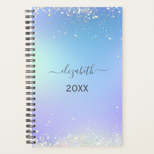 Monogramme Script arc-en-ciel Parties scintillant  (Devant)