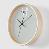Monogramme Script Calliage Sage Green Horloge (Angle)
