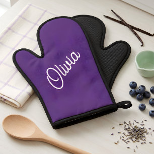 Monogramme script violet