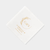 Monogramme Semi-couronne de feuillage d'or (Droite)