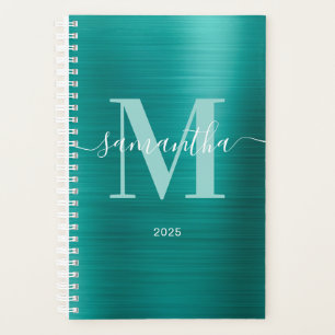Monogramme Signature Aqua Sarcelle Métallisé