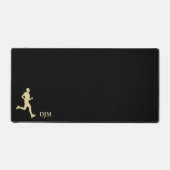Monogramme Silhouette Gold Runner sur Noir (Recto)