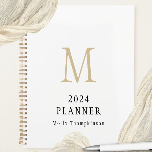 Monogramme simple 2024 Nom initial Planificateur b