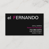 Monogramme simple de carte de visite de directeur (Dos)