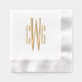 Monogramme simple élégant à 3 lettres initiales #4 (Recto)