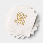 Monogramme simple élégant à 3 lettres initiales #8 (Insitu (empilé))