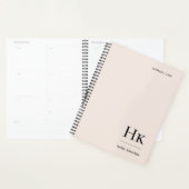 Monogramme Simple Élégant Rose Bleu Personnalisé (Devant avec enveloppe)