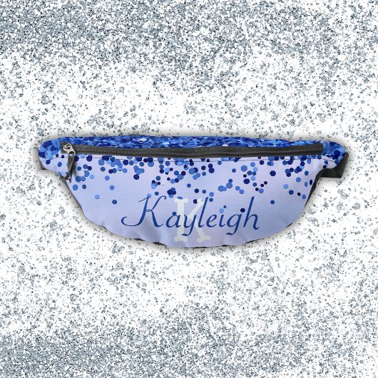 Monogramme simple en métal brossé bleu et Parties 