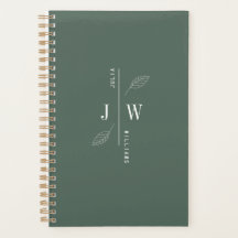 Monogramme simple et élégant Vert minéral