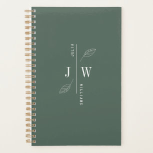 Monogramme simple et élégant Vert minéral
