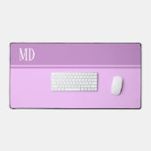 Monogramme simple et joli à rayures violettes (Clavier et souris)