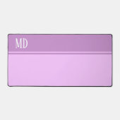 Monogramme simple et joli à rayures violettes (Recto)