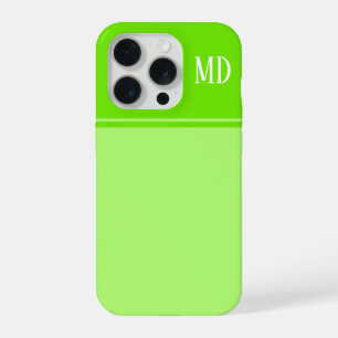 Monogramme simple et jolie chaux vert rayé