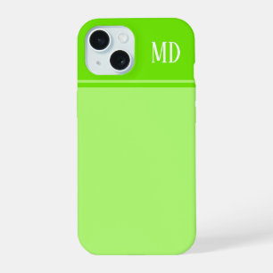 Monogramme simple et jolie chaux vert rayé