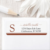 Monogramme simple moderne Étiquette de script de f (En situation)