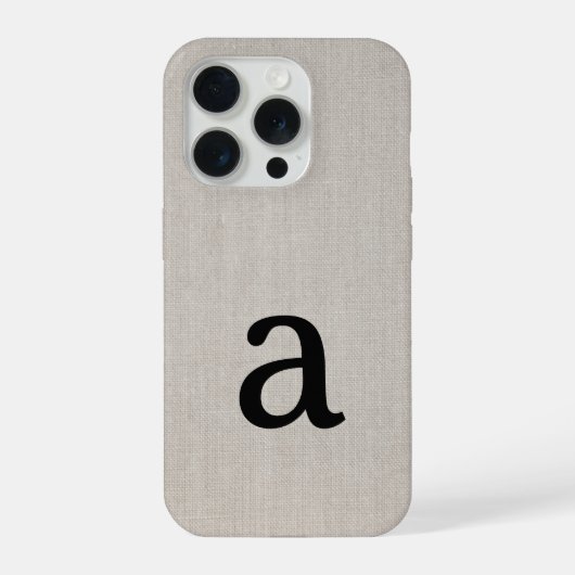 Monogramme Simple Moderne Minimaliste Aspect Lin I (Verso)