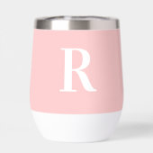 Monogramme Simple Moderne Rose (Arrière)