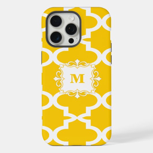 Monogramme simple Motif jaune (Verso)