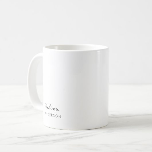 Monogramme simple Mug minimal (Devant gauche)