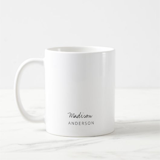 Monogramme simple Mug minimal (Gauche)