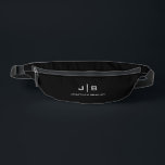 Monogramme simple noir et blanc Nom complet<br><div class="desc">Monogramme simple noir et blanc Nom complet Pack Fanny personnalisé</div>