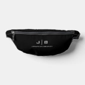 Monogramme simple noir et blanc Nom complet (Poser)