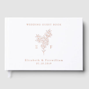 Monogramme simple Rose d'huile de cerisier de fleu