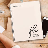 Monogramme Simple Script Blush Pink Personnalisé