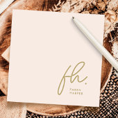 Monogramme Simple Script Chic Blush Social Carte p