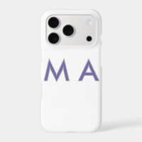 Monogramme simple violet gris ajoutez votre nom mo