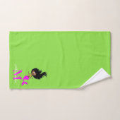 Monogramme Sirène Africaine Américaine Brown Black (Serviette à main)