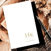 Monogramme Social Carte pour notes Elegant Black G