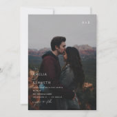 Monogramme Stardust et invitations de mariage phot (Devant)