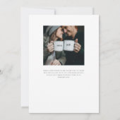 Monogramme Stardust et invitations de mariage phot (Dos)