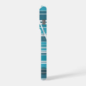Monogramme subtil Aqua et blanc Abstrait (Côté gauche)