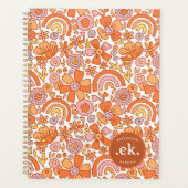 Monogramme super Retro Orange Florals (Devant)