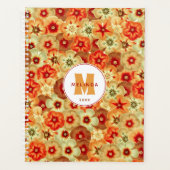 Monogramme super Retro Orange Hippie Fleurs (Devant)