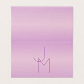 Monogramme superposé unique | Rose lavande doux (Outside Unfolded)