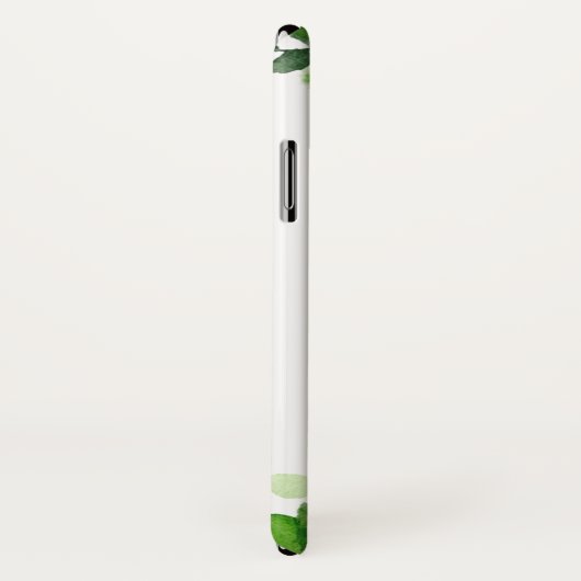 Monogramme sur aquarelle Floral iPhone X Coque (Dos/Droite)