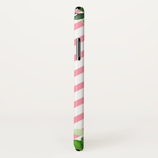 Monogramme sur Floral iPhone X Coque (Dos/Droite)